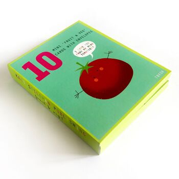 TBX08 Boîte de cartes de mini fruits et légumes mélangés 3