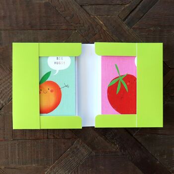 TBX08 Boîte de cartes de mini fruits et légumes mélangés 4