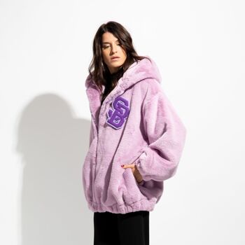 Bomber oversize en fausse fourrure 3