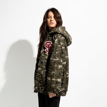 Bomber oversize en tissu technique camouflage 3