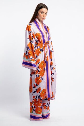 Kimono long pivoine 1