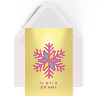 Carte de Noël Merry & Bright + Masque en tissu à l'acide hyaluronique
