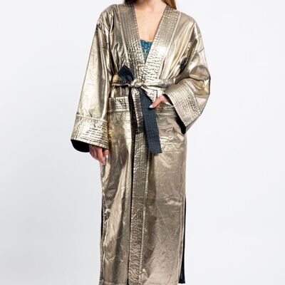 Langer goldener Kimono