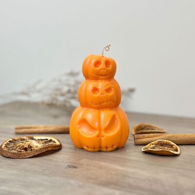 Orange Pumpkin Candle - Pumpkin Halloween Decoration Candles