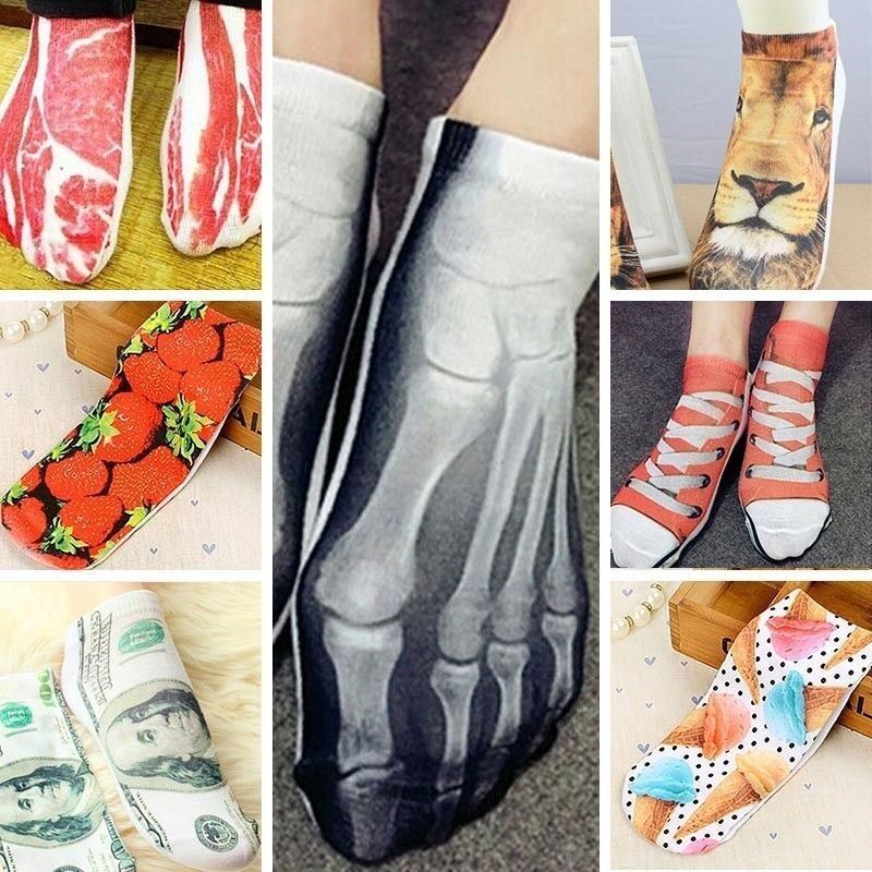 Calzini 3D - Calzini stampati in 3D - Confezione da 7 - Taglia unica da 35 a 42