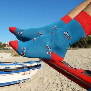 Chaussettes Galegos bleues 2
