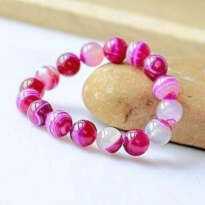 Agate Bracelet - Love and reconciliation bracelet in Pink Agate