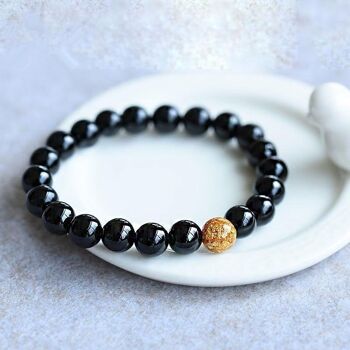 Anti-Stress bracelet - Bracelet Maitrise et Anti-Stress" en Onyx noir"