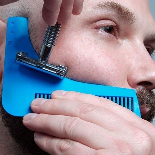 Beard Shaper - Peigne à  tailler la barbe - Guide de coupe pour des lignes parfaites et symétriques après rasage