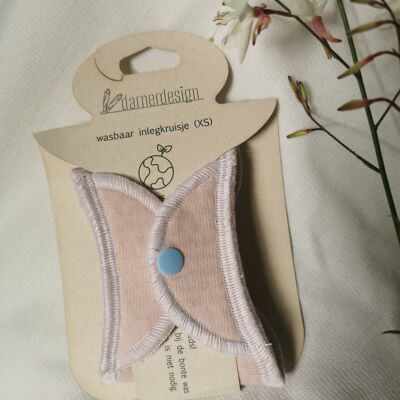 Reusable pantyliner pad - extra small - light flow - organic cotton waterproof zorb