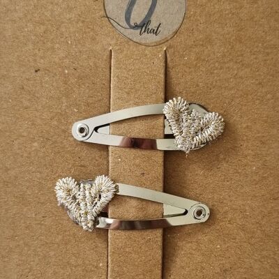 Baby hair clip lace mini heart