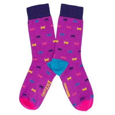 Purple crab socks