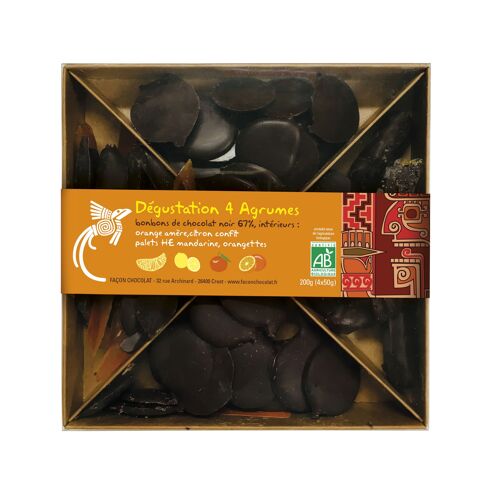 Coffret Dégustation Chocolats aux Agrumes BIO, 200g