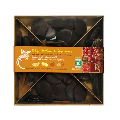 Box Degustazione Cioccolato Biologico Agrumi, 200g