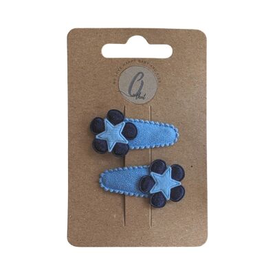 Baby hair clip light jeans with flower