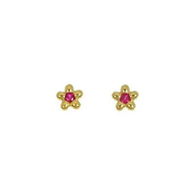 Flora gold-plated earrings