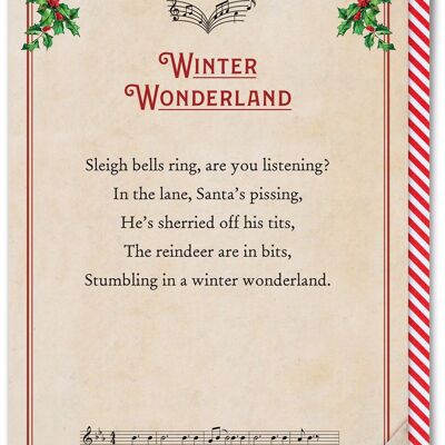 Tarjeta de Navidad grosera - Winter Wonderland