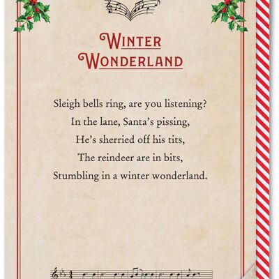 Cartolina di Natale scortese - Winter Wonderland