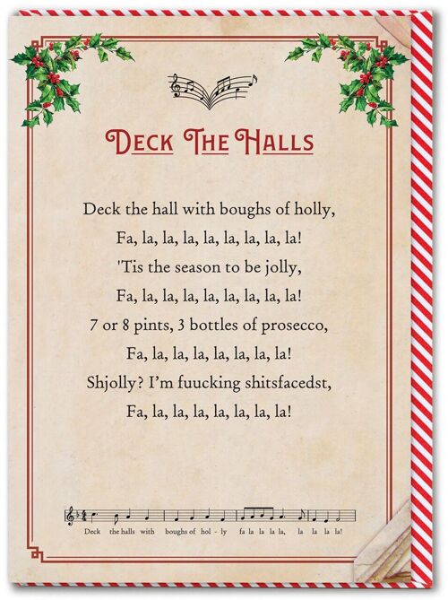 Rude Christmas Card - Deck The Halls