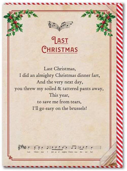 Rude Christmas Card - Last Christmas