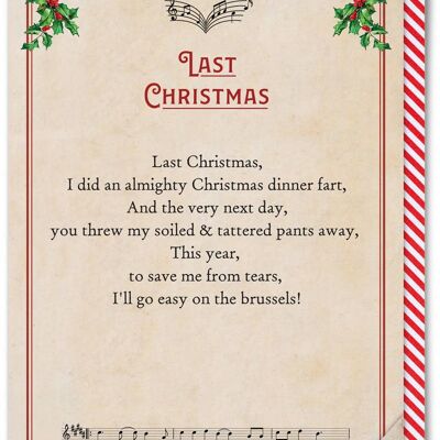 Rude Christmas Card - Last Christmas