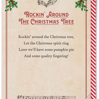 Rude Christmas Card - Rockin Around The Christmas Tree