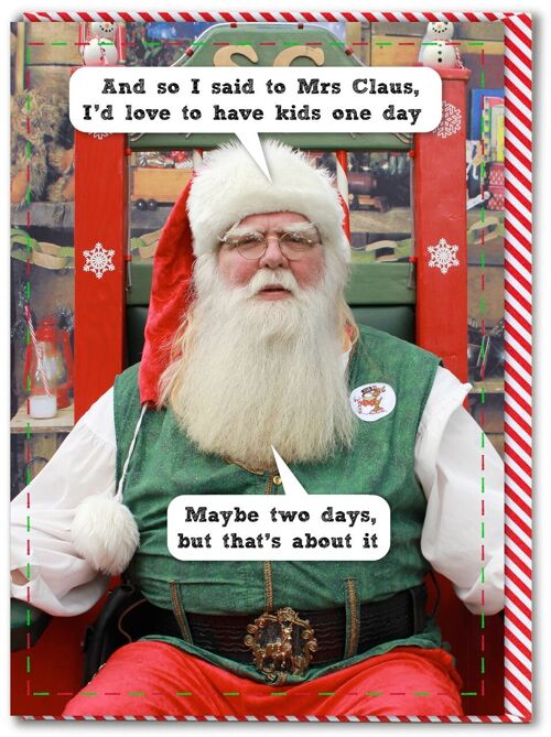 Funny Christmas Card - Santa's Kids