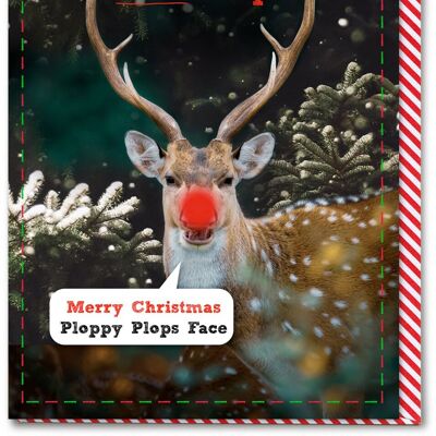 Funny Christmas Card - Rude-Dolph