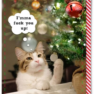 Cartolina di Natale scortese: ti farò fottere