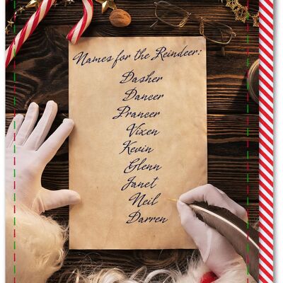 Funny Christmas Card - Reindeer Names