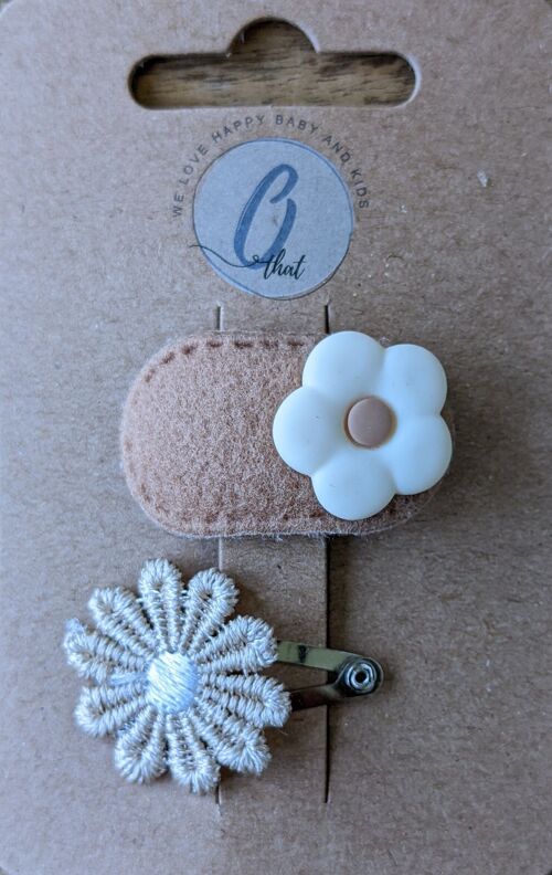 Baby hair clip felt natural with flower