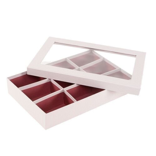 CAJA ORGANIZADORA 9  DPTOS. RAYAS ROSA HH2847526