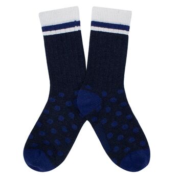 Chaussettes Treboada en laine bleu 1