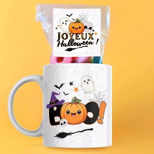 Mug gourmand bonbons Halloween - Joyeux Halloween