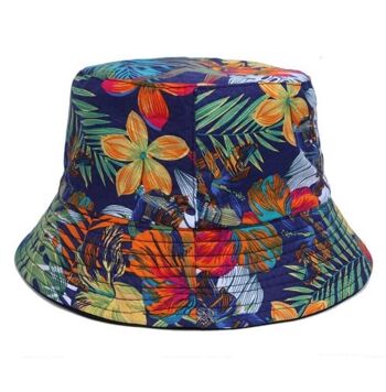 Chapeau synthétique avec motif de feuilles colorées et taille unique 2