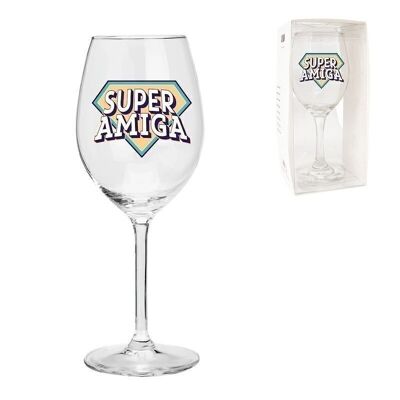 COPA DE VINO 415ML SÚPER AMIGA HH304342