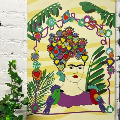 Cartel del jardín de Frida