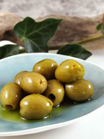 Olives vertes bio - Amfissa - sans noyau de Grèce en saumure 3