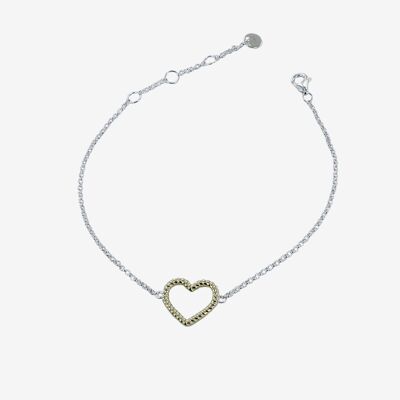 Twisted Heart Bracelet Gold