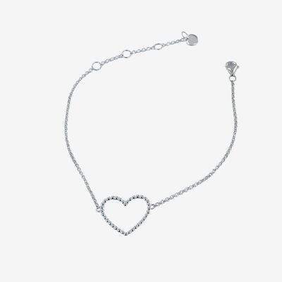 Pulsera de corazón con cuentas