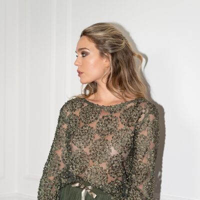 Rosette blouse (S/M-M/L) - CK08022