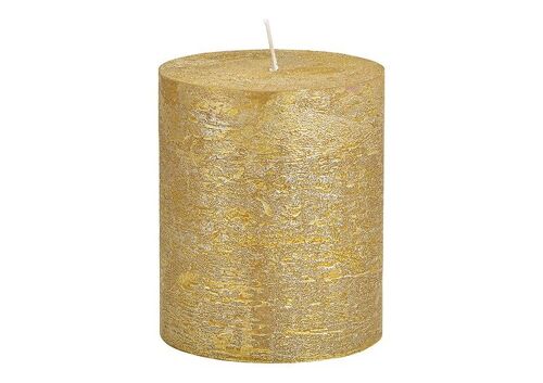 Kerze Shimmer Finish aus Wachs Gold (B/H/T) 10x12x10cm