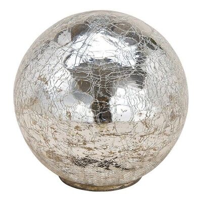 Display ball made of glass silver (W / H / D) 13x12x13cm