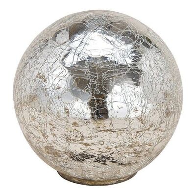 Sfera espositiva in vetro argento (L/A/P) 13x12x13cm