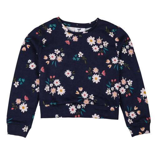 Sweatshirt imprimé fleurs blue