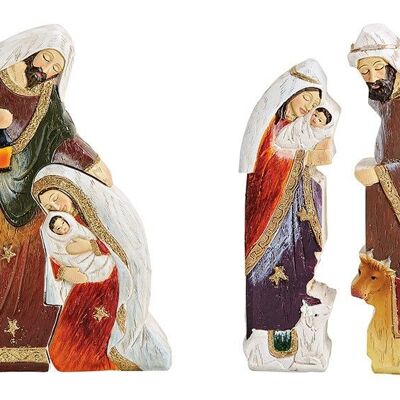 Ensemble de figurines de la Nativité en poly lot de 2