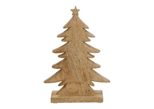 Tannenbaum aus Mango Holz  Braun (B/H/T) 21x31x6cm