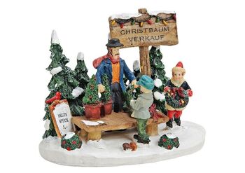 Vente d'arbres de Noël miniatures en poly