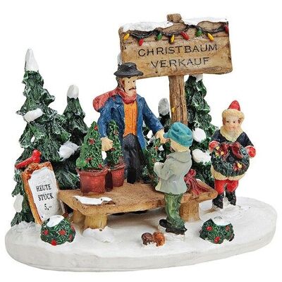 Miniatur Christbaumverkauf aus Poly