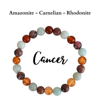 Cancer Zodiac Bracelet, Zodiac Sign Gifts, Zodiac Gifts, Cancer Zodiac Crystals, Healing Stones Zodiac Jewelry Cancer Birthstone Bracelet 1